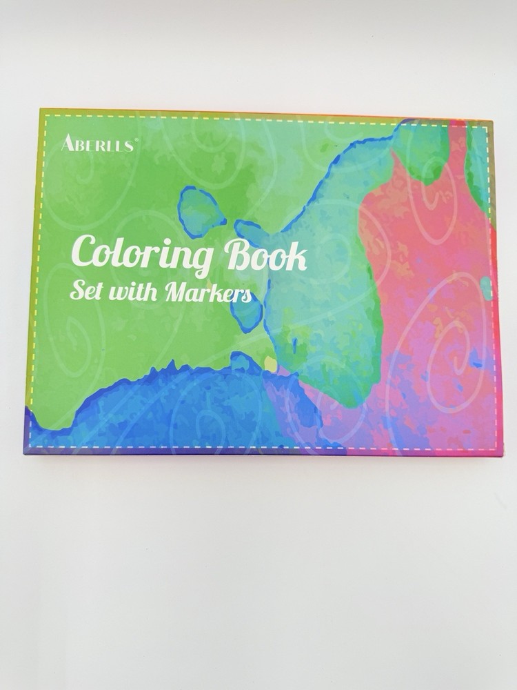 Coloring Book Spiral Bound 30 Patterns w/24 Dual-tip Markers