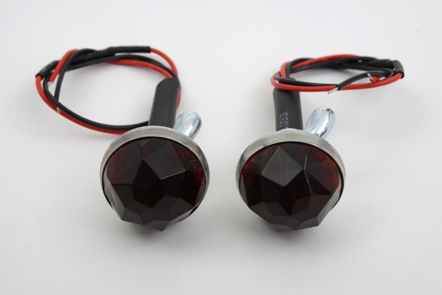 Red LED Reflector Set fits Harley Davidson