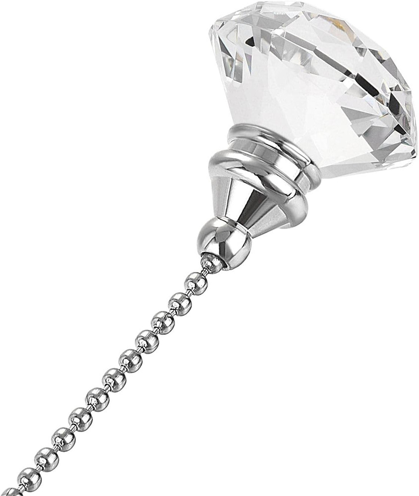 20 Inch Ceiling Fan Pull Chain, Decorative Crystal Fan Pull Chain Ornament Exten