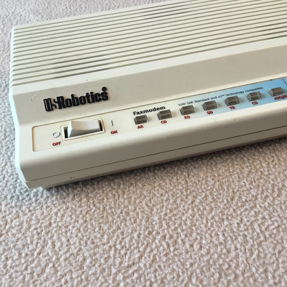 US Robotics External Fax Modem With Power Cord Works .