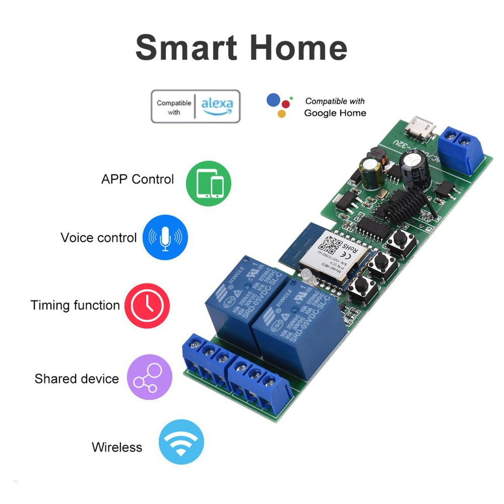1 Pack Smart Wifi Switch Module Remote Control For Home ZTDC