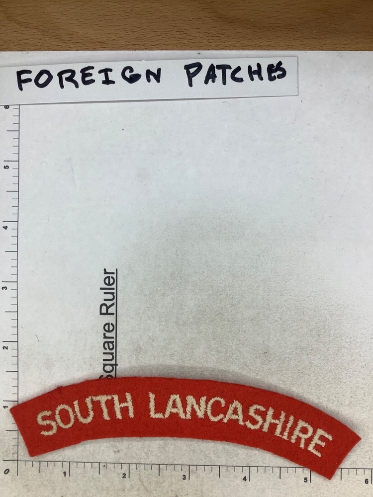 VINTAGE BRITISH SOUTH LANCASHIRE TAB PATCH