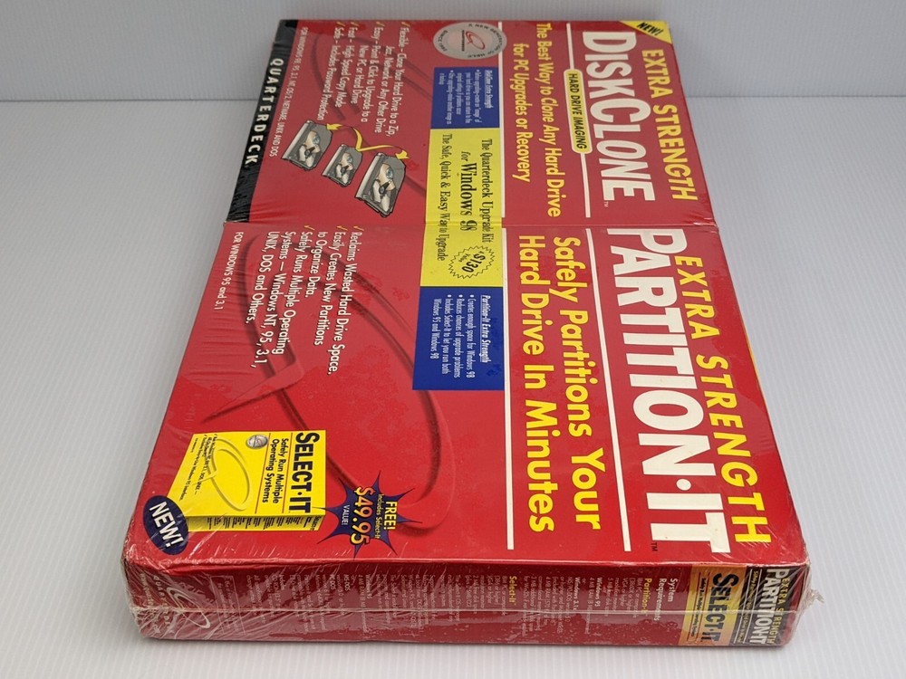 Extra Strength DiskClone & Partition It Quarterdeck: Software / VTG 1998 Windows