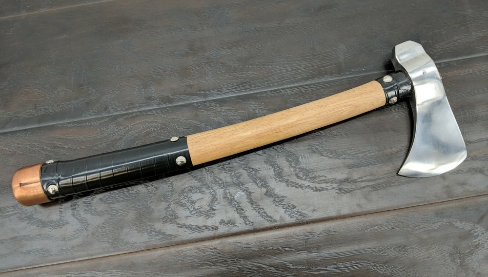 A 20-Inch Axe, Medieval Style, with Finely Forged Bit and Very Functional