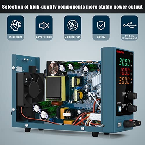 Adjustable DC Power Supply (0-30 V 0-10 A) with Output Enable/Disable 30V10A