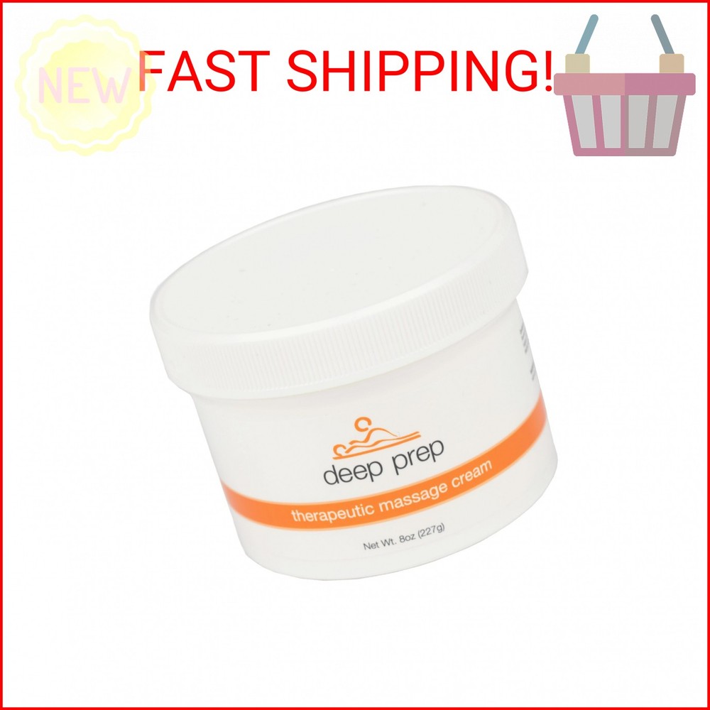 Rolyan Deep Prep Therapeutic Massage Cream, 8 oz