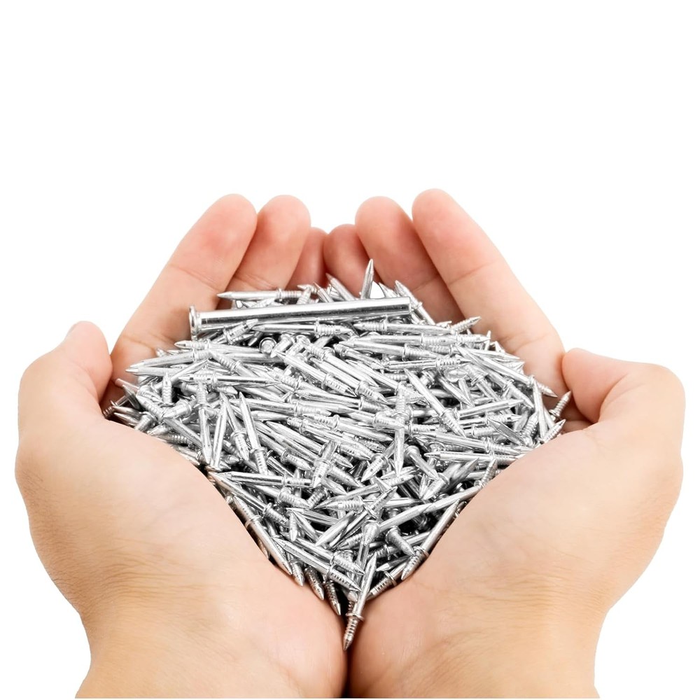 600 pcs Double-Headed Skirting Nails with 6 Sleeve Tools - Invisible...