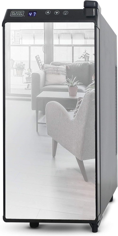 Wine Cooler Refrigerator Mirrored Freestanding Energy-efficient Thermoelectric