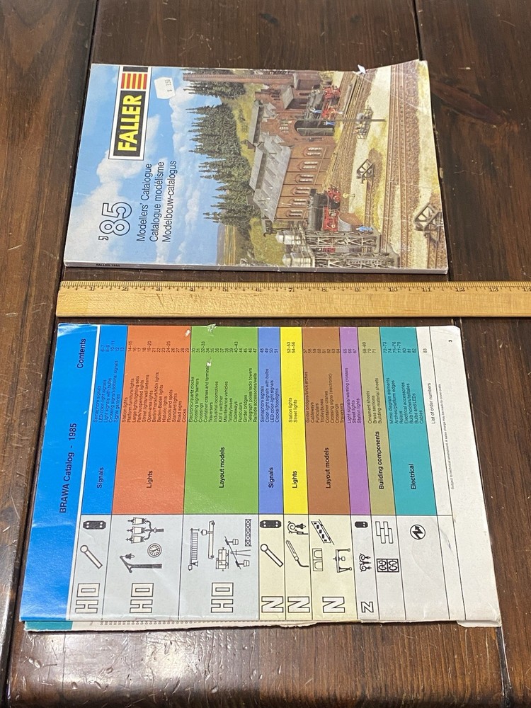 Faller & Brawa Model Train Catalogs 1985 Vintage Modeller’s Catalog