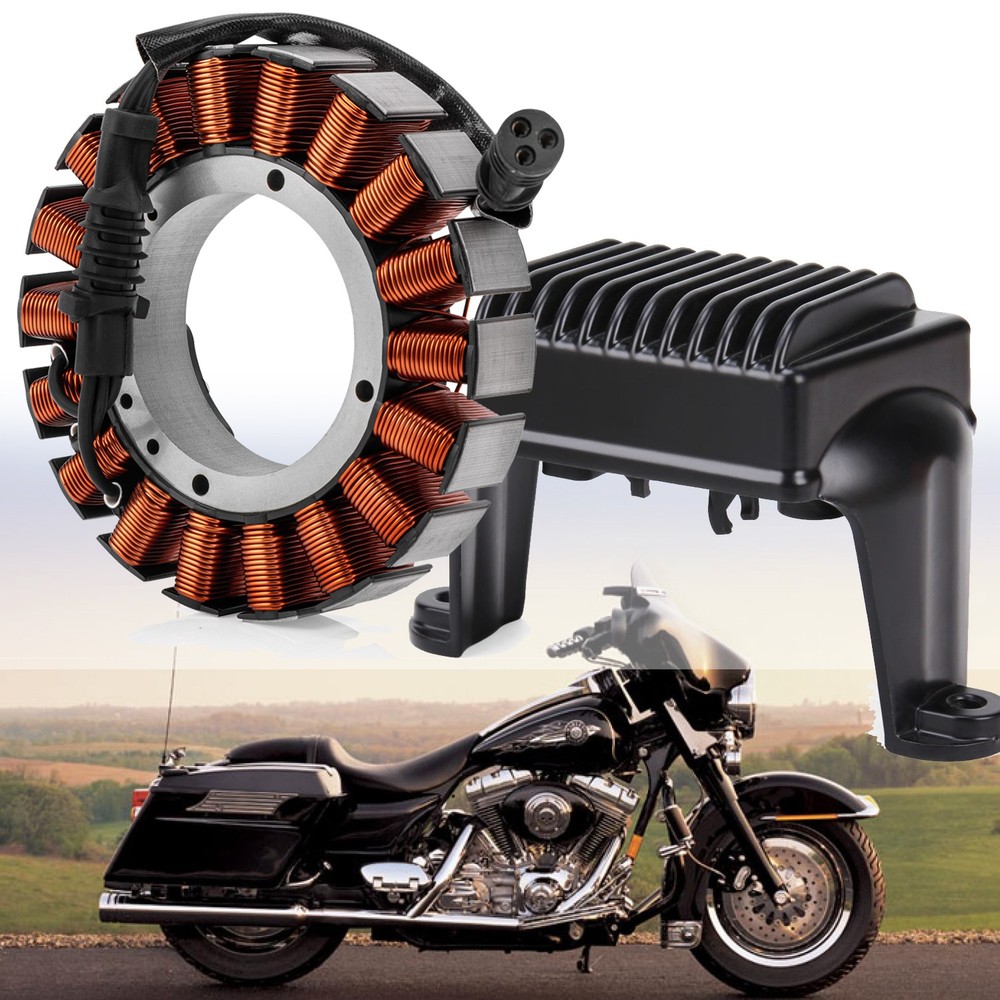 For 06-08 Harley Electra Glide FLHT 50 Amp Stator & Voltage Regulator Rectifier