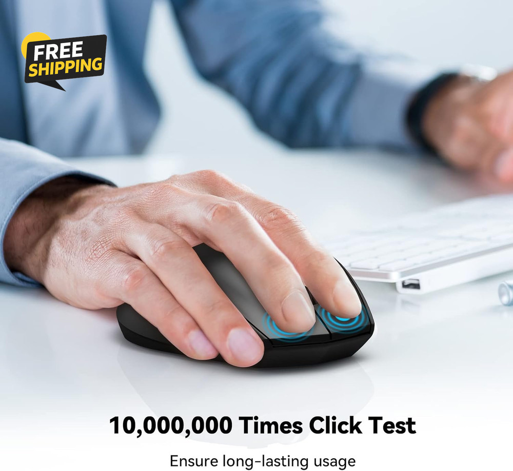 Bluetooth Mouse, 4800 DPI Wireless Mouse, 2-Year Battery 6 Adjustable DPI