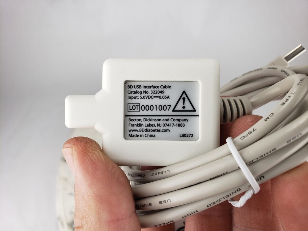 BD Blood Glucose Meter Replacement USB Interface Cable #322049 5VDC