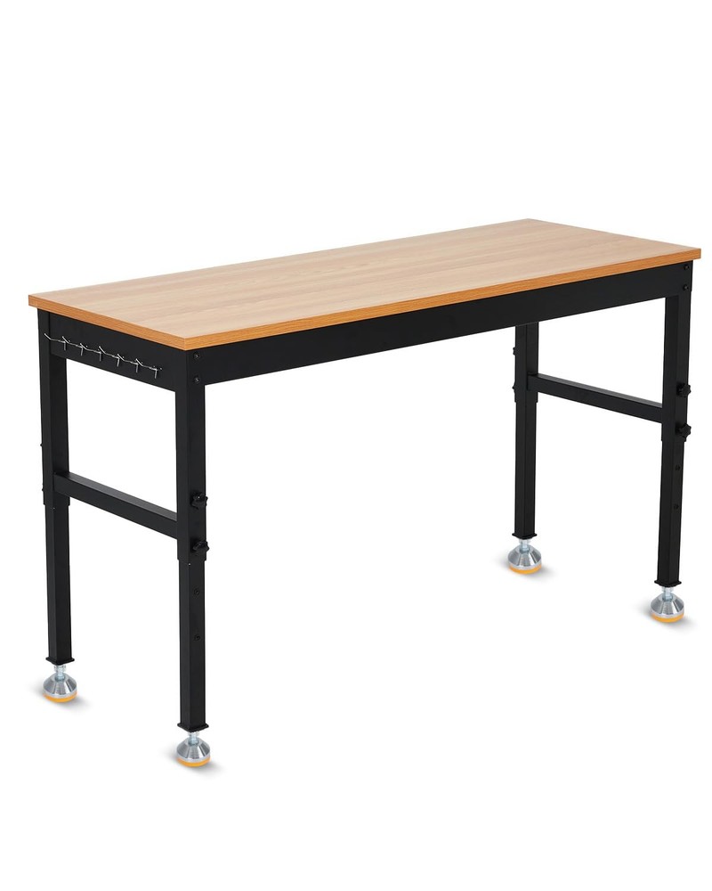 60 Inch Adjustable Workbench w/Lockable Wheels, 2500 LB Load Capacity