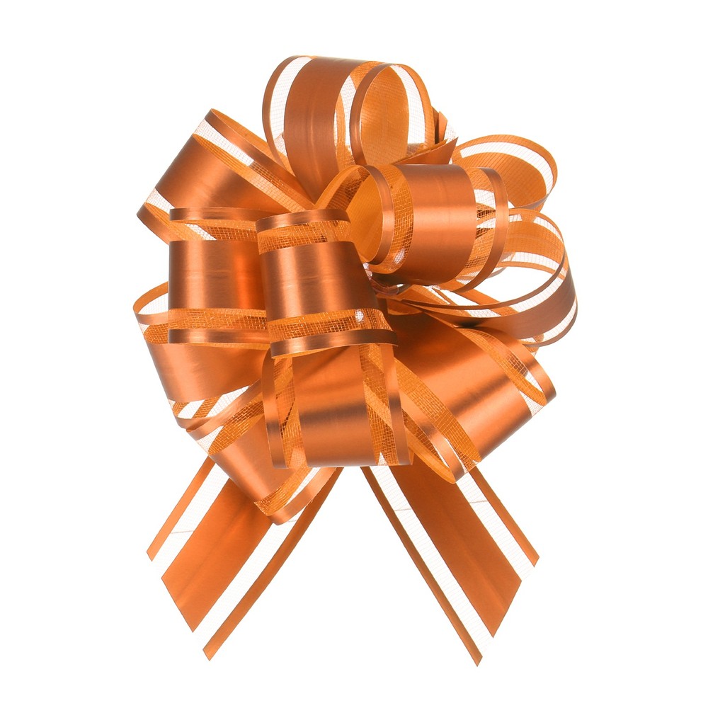 6pcs 4 Inch Large Big Pull Bow Gift Wrapping Ribbon for Car Presents, Orange