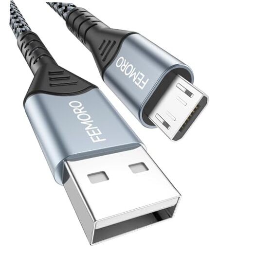 Micro USB Cable 6ft 480Mbps Data Transfer & 12W Charging, USB A to MicroUSB