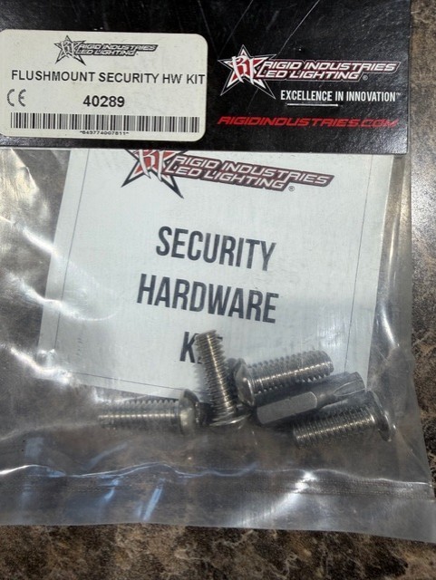 Rigid Industries flush mount security hardware kit