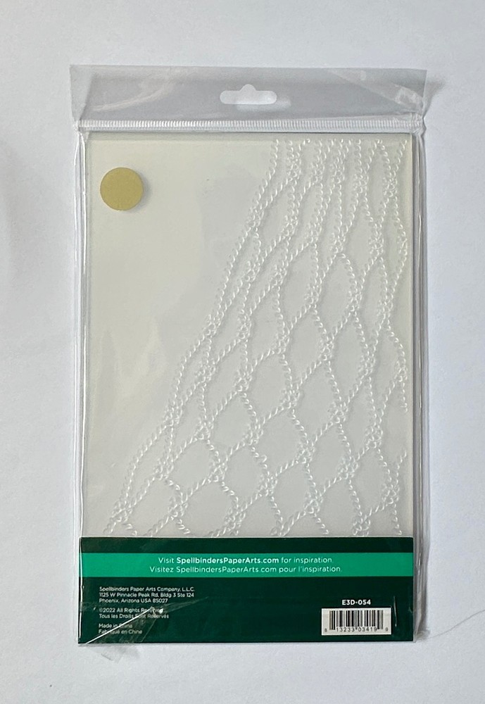 Spellbinders CAST AWAY 3D Embossing Folder, NEW