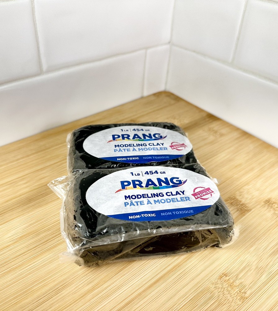 Prang Modeling Clay Black  - Two 1 Pound Blocks