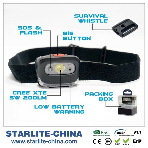 STARLITE 200 lumens survival abs led forehead light