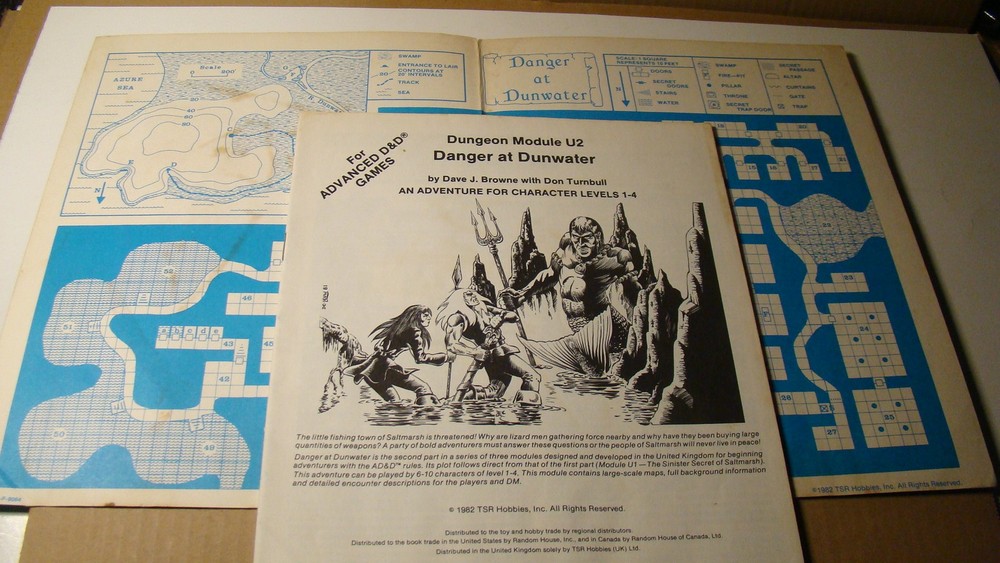 MODULE - U2 - DANGER AT DUNWATER *ORIGINAL* DUNGEONS DRAGONS