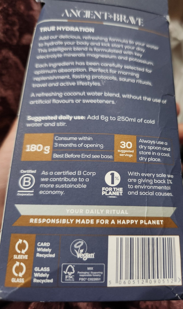Ancient + Brave True Hydration Jar -30 SERVING , 180g