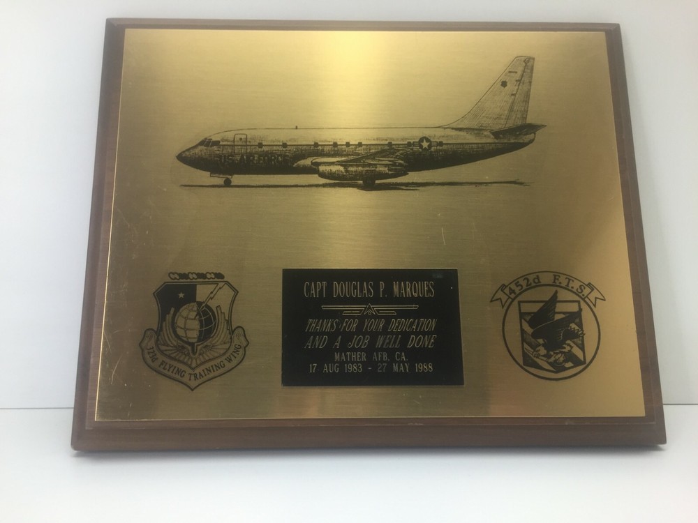 VTG Mather Air Force Base CA. Plaque 323d Flying Training Wing 452d FTS 1988