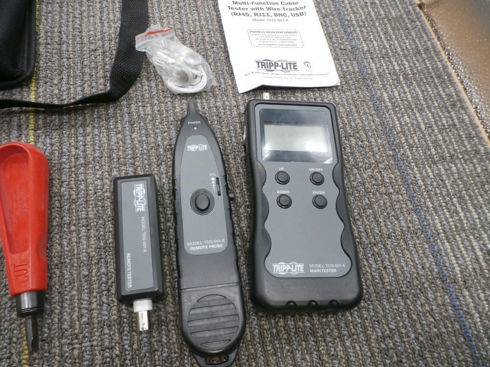 Tripp Lite Multi-Function Cable Tester with Wire Tracker for RJ45, RJ11, BNC, US