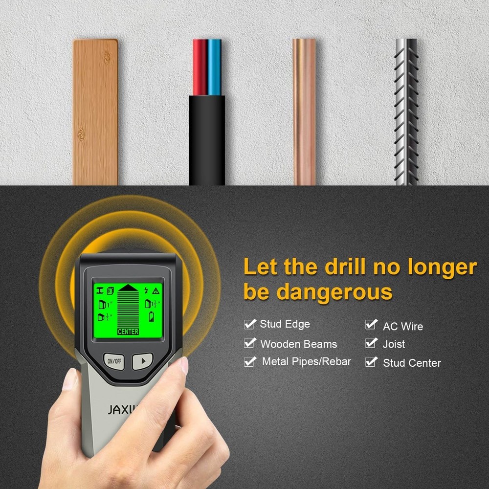 Accurate Wall Scanner with Smart Chip - Versatile Stud Finder for DIY Experts