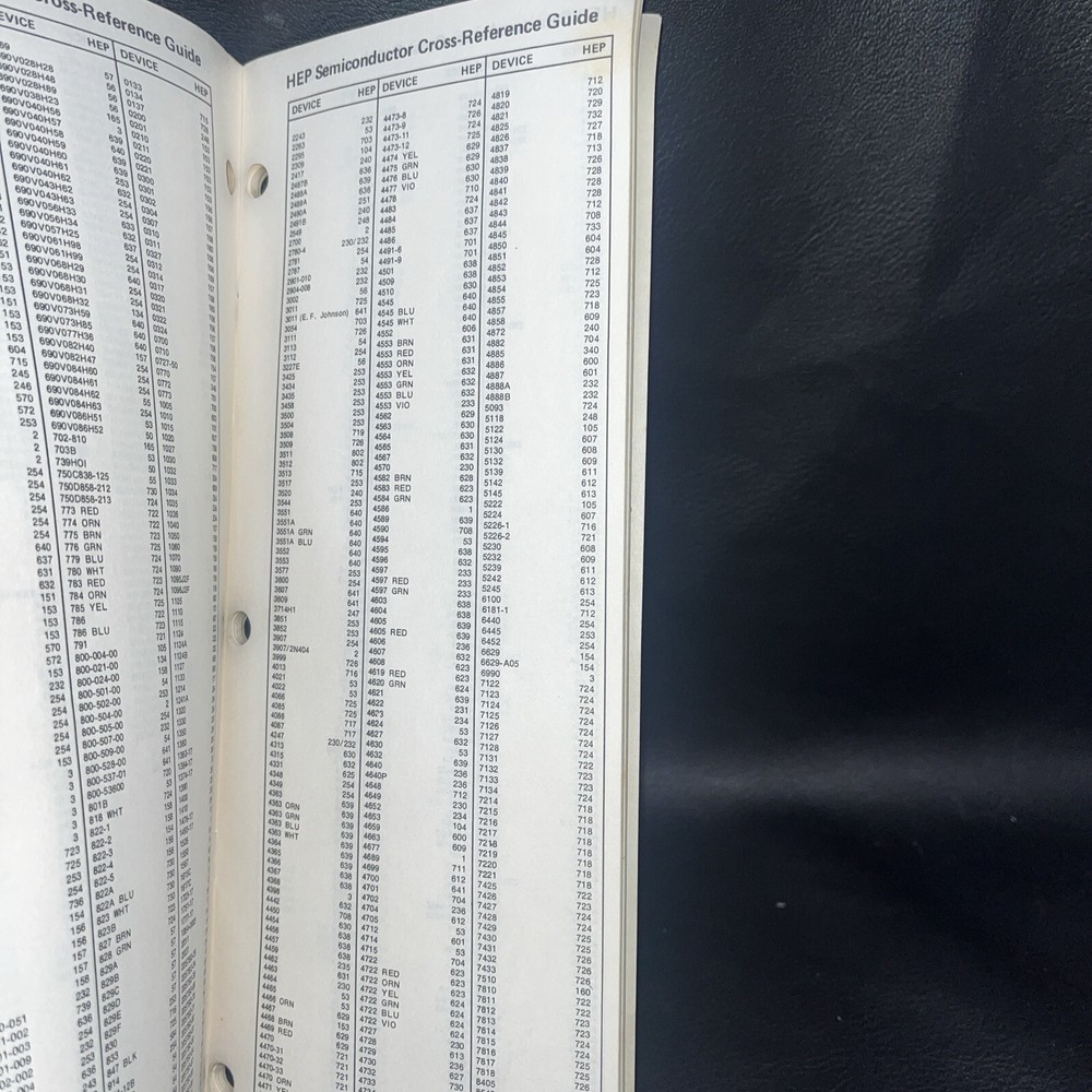 Vintage MOTOROLA Semiconductor Cross Reference Guide 1969 Summer Ed Hma07-691