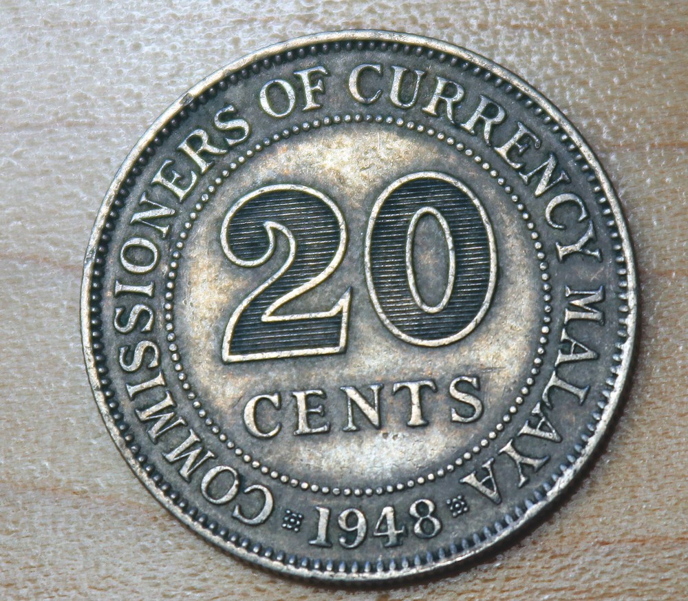 1948 Malaya 20 Cents