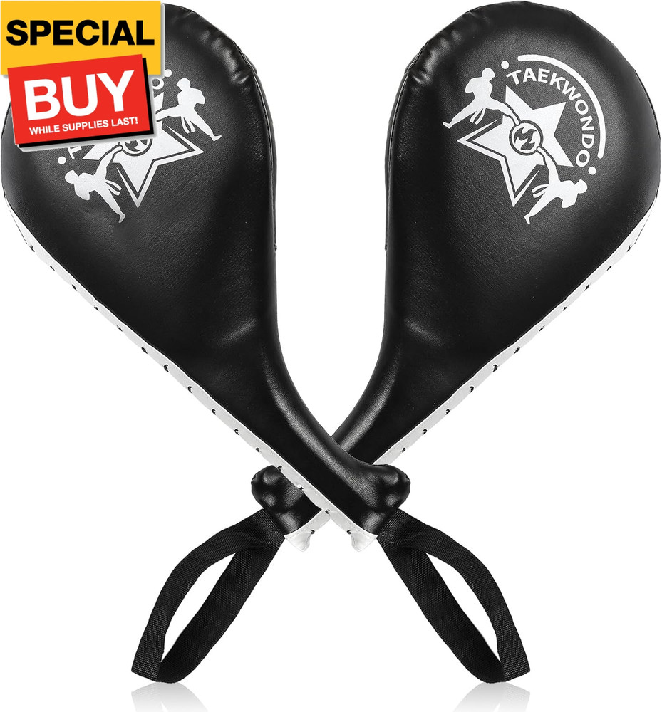 2 Pack Taekwondo Kick Pads, Durable Striking Target Paddles, TKD Karate Martial
