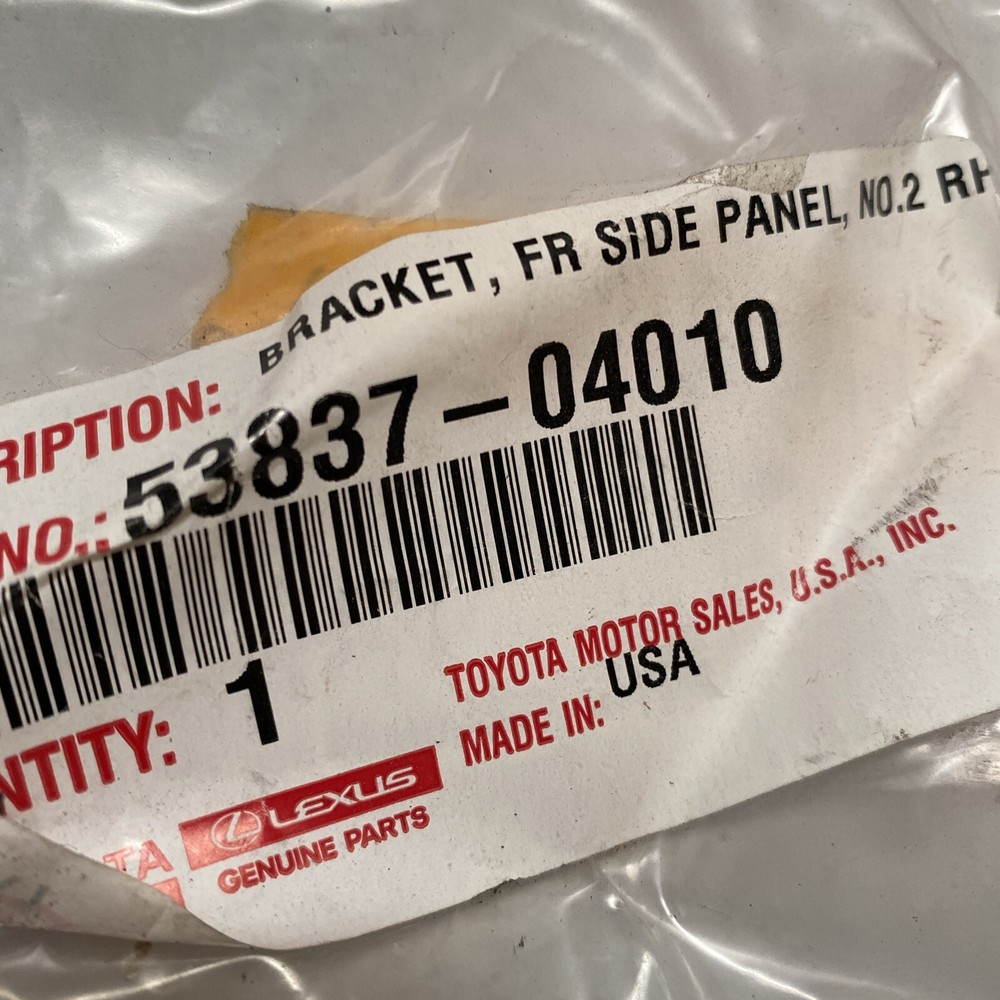 Genuine Toyota Upper Tie Bar Bracket 53837-04010