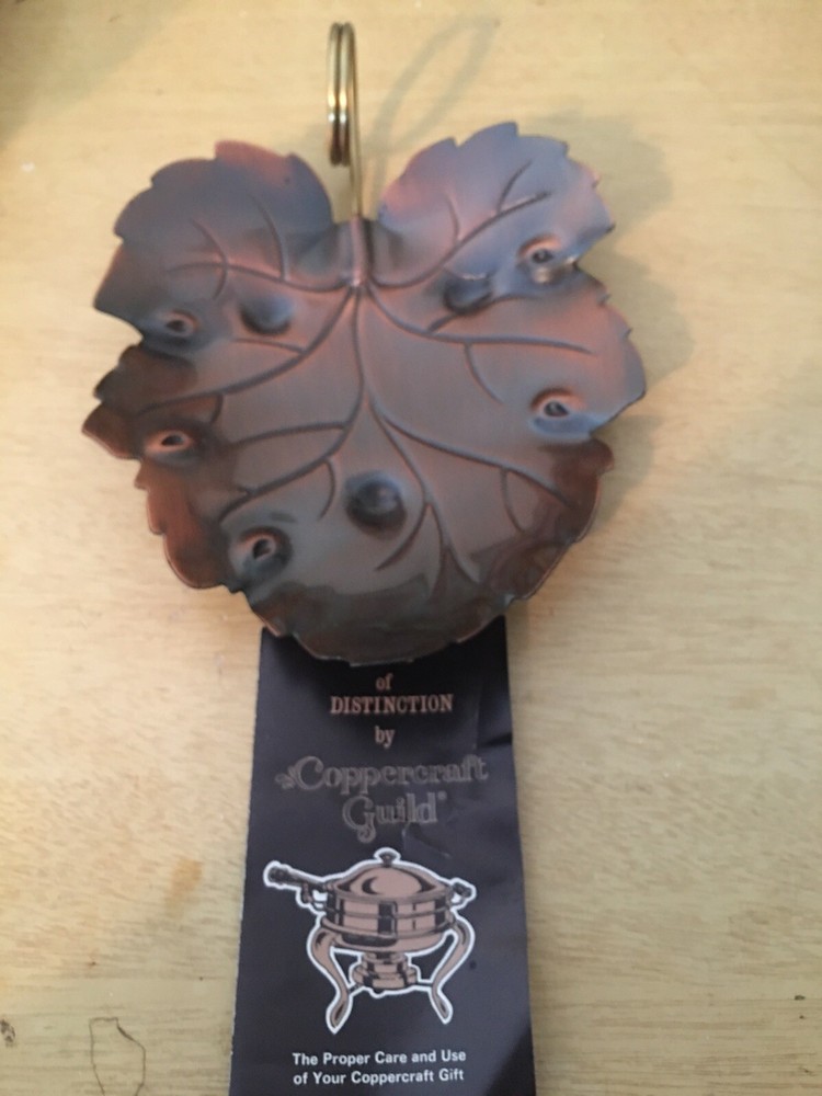 Coppercraft Guild Copper Art Leaf Shaped Bowl Tray.