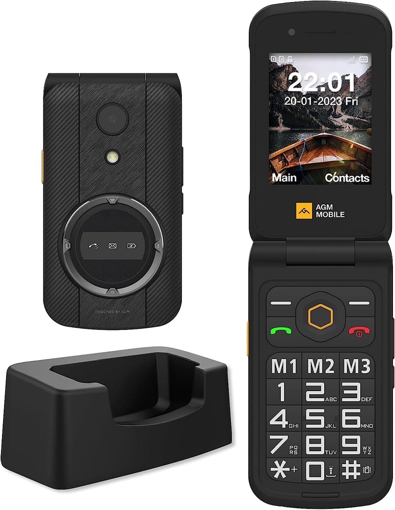 AGM M8 Flip 4G Rugged Feature Phone Large Button Large Icon Basic Phone