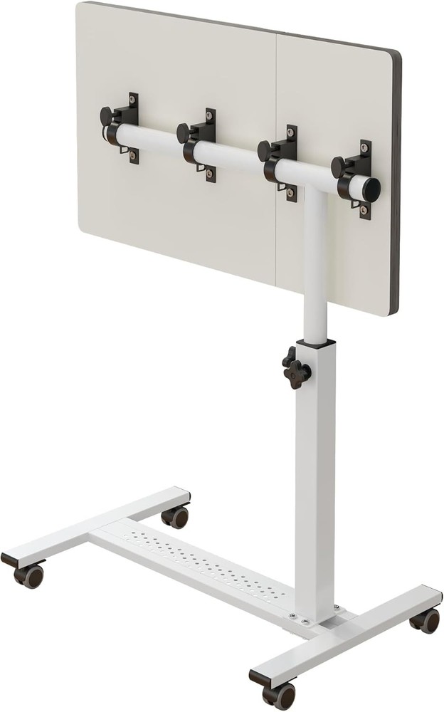 Over Bed Table W/ Wheels Adjustable Rolling Laptop Table Overbed Desk