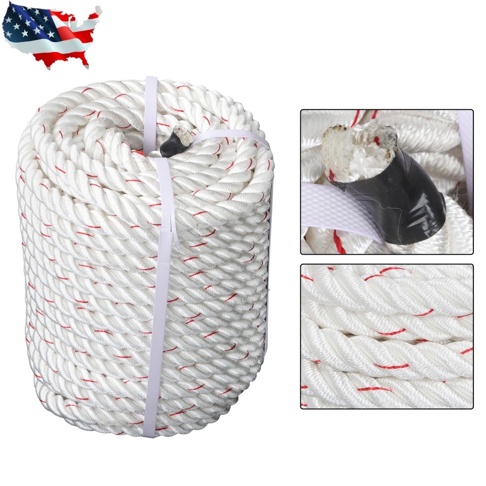 Pulling Rigging Line 3/4" × 120' Double Braid Nylon Polyester Arborist Bull Rope