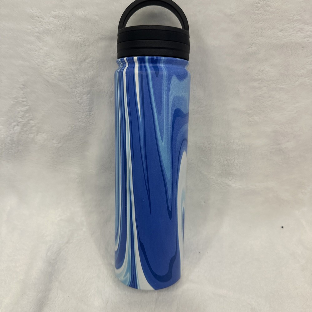 22oz Blue Water Bottle With Handle