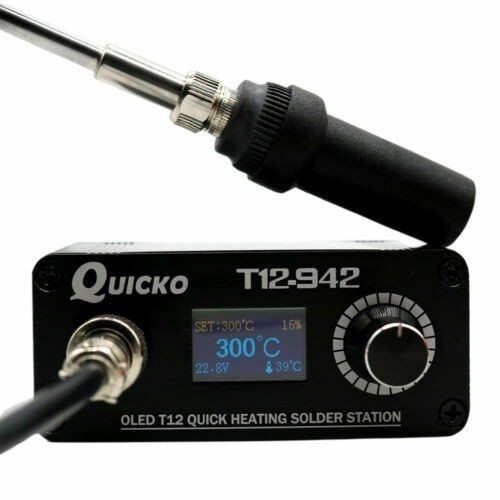 T12-942 OLED Digital Soldering Station + Handle Iron Tips Welding Tool kit