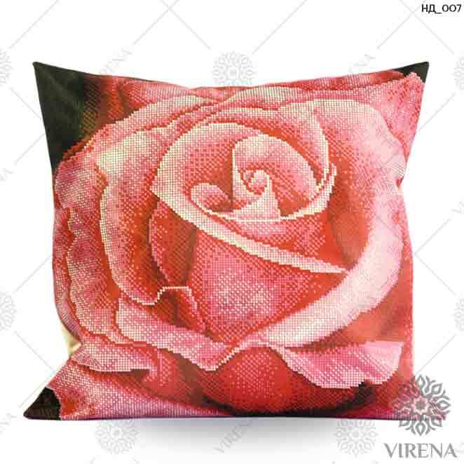 Bead embroidery pillowcase kit "Red Rose"