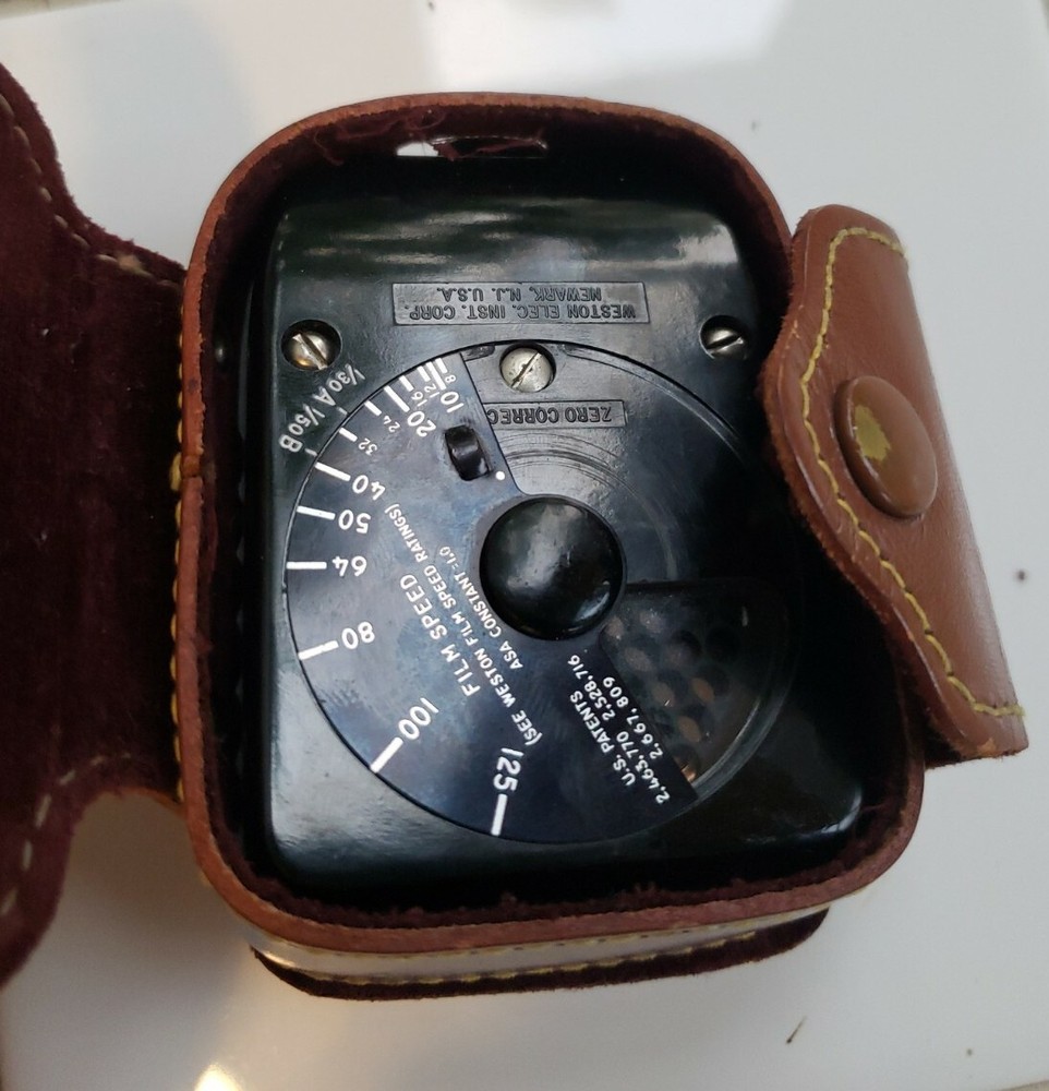Vintage Weston Direct Reading Exposure Light Meter Model 853 w/ Original Case