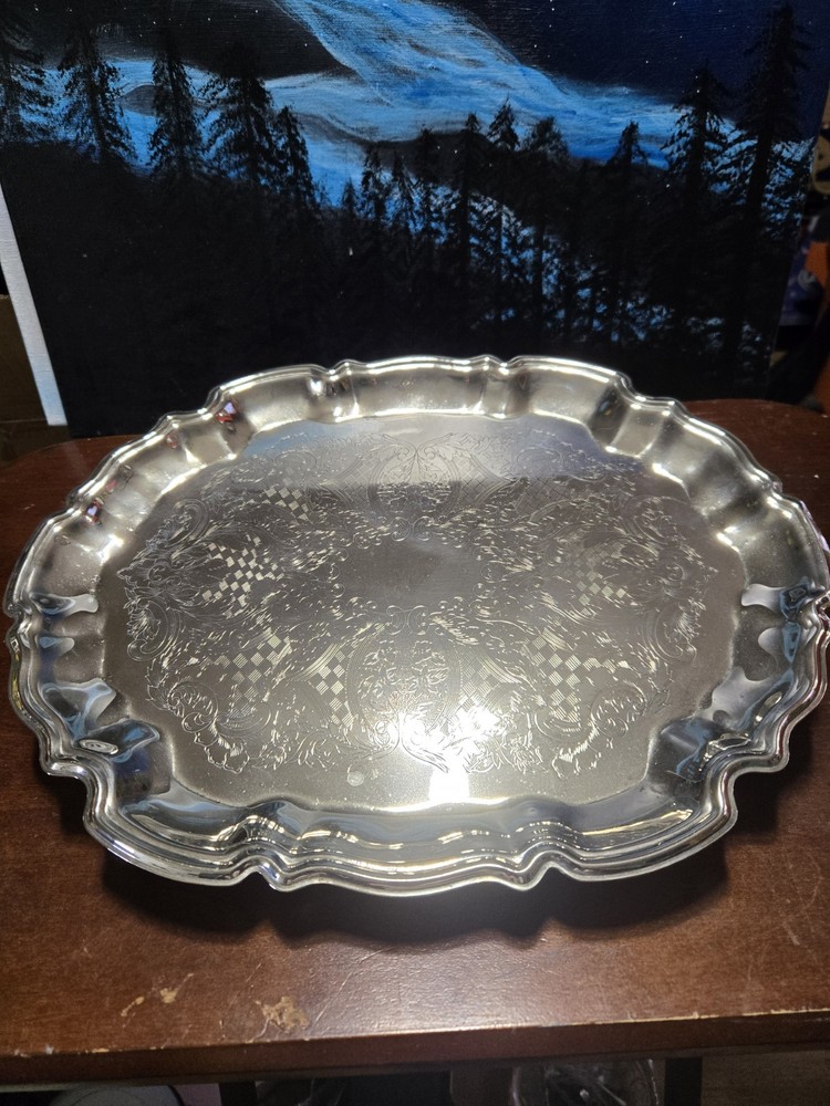 Vintage FB Rogers Silver Plated footed Serving Tray