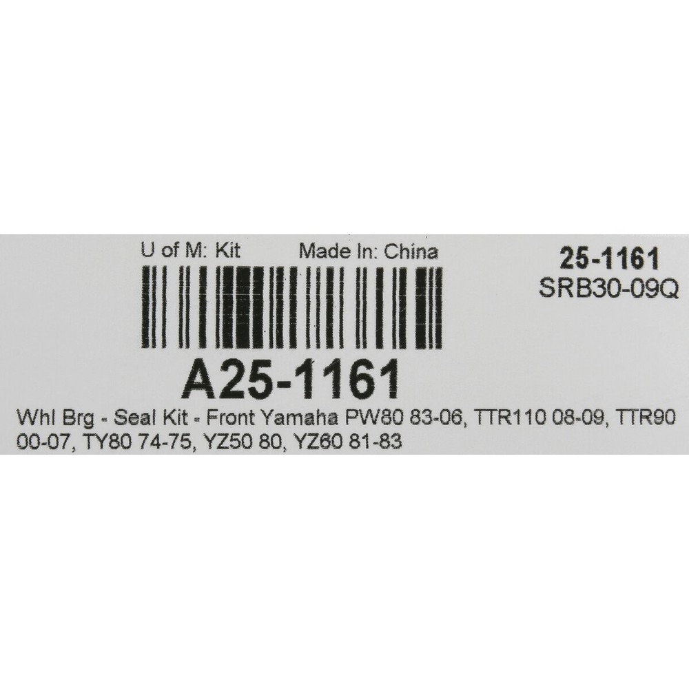 Moose Front Wheel Bearing Kit - A25-1161
