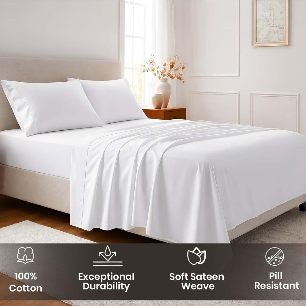 SGI bedding 100% Egyptian Cotton Sheets Full Size – Cooling Sheets, Soft B