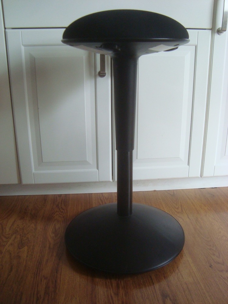 IKEA NILSERIK Adjustable Standing Support Stool Black Swivel function Display