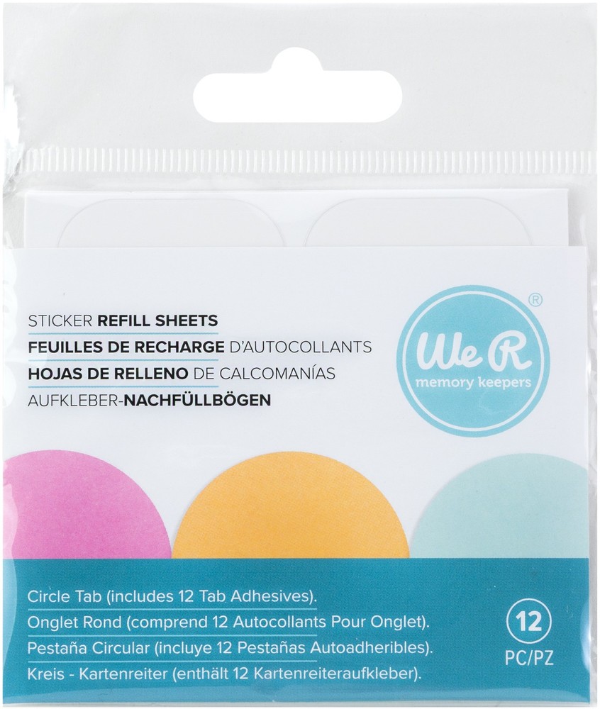 We R Memory Keepers TABS-42376 Tab Stickers 12/Pkg-Circle, 1.5"