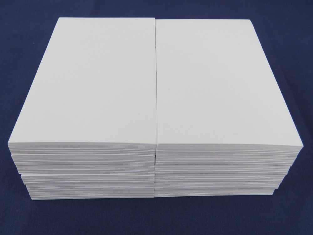 6 count, 3" x 5", 300 Sheets/50 per Scratch Note Pad, White Unlined Glue Top