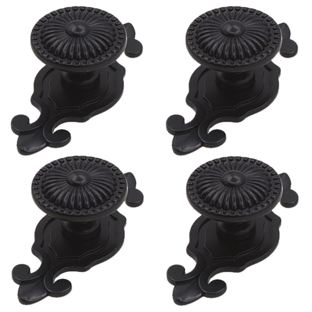 Antique Cabinet Knobs, [4 Pack] Vintage Retro Mushroom Drawer Knobs with Back...