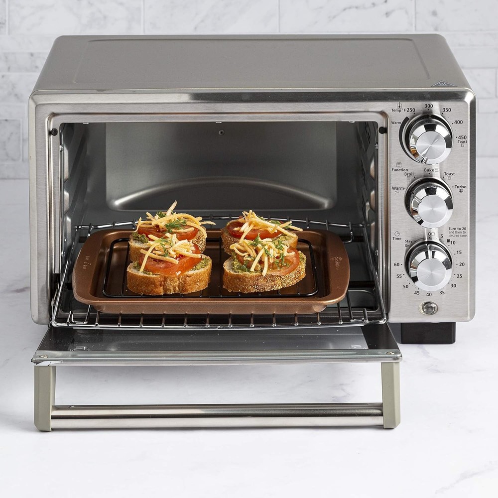 Ecolution Non-Stick Toaster Oven Bakeware Set, 4 Piece, 4-Piece, Copper