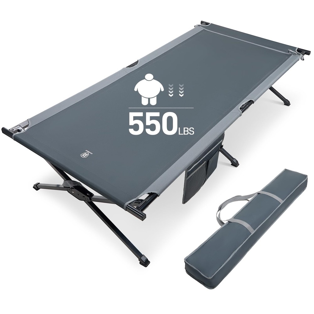 Extra Wide Camping Cot for Adults Oversized XXL Sleeping Cots Folding Cot Bed...