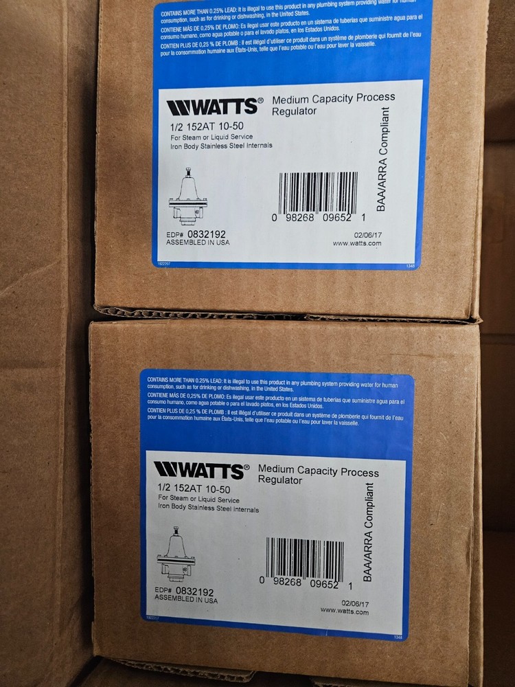 WATTS Medium Capacity Process Regulator, 1/2 152AT 10-50, Pressure Regulator
